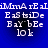 Blue background with white pixelated text arranged in four identical quadrants, each displaying 'iMnA rE aLiMnA rE aL E aS tsIDe BaY bEe lok' in a blocky font.