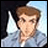 A pixelated image shows a person with light brown hair wearing a light blue shirt against a light blue and dark background, with text reading "AnimeIM" and "com" on the right side.