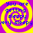 Four identical spiral patterns with yellow and purple swirls, each containing blue text reading "You are getting sleepy very sleepy" on a bright background.