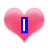 Six pink heart-shaped icons with text or symbols overlaid, arranged in two of three on a white background