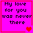 Four identical pink with red borders display the text 'My love for you was never there' and heart symbols in varying configurations