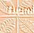 A static pixelated image divided into four quadrants by thin white lines, each quadrant showing abstract patterns of beige and brown tones with subtle variations in lightness.