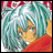 A pixelated anime-style character with teal hair and orange clothing appears on the left side of a contact sheet, while the right side displays "Anime IM" text above "COM" in white pixel art against black background.