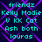 Static image with cyan text on dark blue background featuring repeated phrases and a purple geometric pattern.