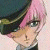 Anime-style character with pink hair and dark cap on left, green text 'Original Icons .com' on right against solid background.