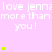 Pixelated pink background with repeated white text and green heart symbols arranged in vertical