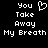 Pixelated white text on black background with a heart symbol replacing 'you' in the top-left line.