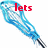 Blue lacrosse stick with white mesh netting and black handle, red text 'lets', 'go', 'o town' appears sequentially on separate frames.