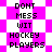 Pixelated text "DONT MESS WIT HOCKEY PLAYERS" on a checkered background with alternating pink and white squares.