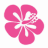 Four pink flower icons arranged in a , each with five petals and white center details showing subtle animation changes
