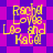 Yellow pixelated text reading "Rachel Loves Lao and Kate" on a purple and pink checkered background with a star pattern.
