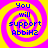 Four identical pixelated spiral icons with yellow and pink concentric rings and blue text reading 'You will support AbbiH2' on a yellow background.