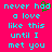 Cyan pixelated text on bright pink background with green floral symbol replacing 'd' in 'had', repeated twice side-by-side.
