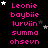 Pixelated text and star shapes animate on a black background with pink and white elements.