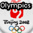 Animated icon featuring Olympic rings, 'Olympics' text, and a date display with a person in the background.
