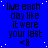 Blue background with white dots, repeated text "live each day like it were your last <8" in black pixelated font, four identical arranged in a