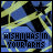 Animated icon with blue background and yellow diagonal lines, displaying text 'NISHIWAS IN YOUR ARMS' that changes color from white to light blue across frames.