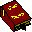 A pixelated red book with yellow symbols on its cover, positioned next to pixelated text reading 'BIBLIA GRATIS' and 'CLIQUE AQUI' with '1.32 MB' below.