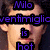 A four- shows a person's face with purple text overlay reading "Milo ventimiglia is hot" in the top-left , while the other display the face without text