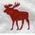 Static pixelated image of a brown moose standing against light gray background with no visible text or additional elements.