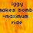 Pixelated text on a fiery orange-yellow background with a gray rectangle on the right side.