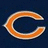 A four-quadrant graphic with a stylized orange 'C' logo on dark blue, and text reading "I LOVE CHICAGO BEARS!" in orange pixelated font across the other sections.