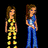 Two pixelated figures stand against a black background on the left, with pink text reading "I love my sister sometimes" on the right.