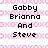 Pixelated text on a pink and white patterned background with black lettering.
