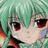 A 48x48 pixel buddy icon featuring a close-up of an anime-style character with mint-green hair and red eyes on the left, paired with stylized text "Anime IM" and "c0m" on a black background to the right.