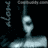 A grayscale animated icon shows a stylized figure with large eyes and a slender neck, its head moving through multiple positions against a dark background.