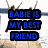 Pixelated text with a central Cookie Monster image on pink background, displaying phrases about friendship and surprise