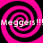 Four pink and black spiral patterns arranged in a with repeated text overlay