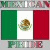 Four Mexican flag icons arranged in a with 'MEXICAN' and 'PRIDE' text above and below, each flag featuring green white and red vertical stripes with an eagle emblem