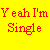Pixel art buddy icon with yellow background featuring red text and a cartoon woman in red attire, part of an animated sequence showing changing text.
