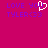 A static pixel art image with a solid magenta background displays purple text reading "LOVE YOU TYLER<33" and a white heart symbol replacing the 'O' in "YOU".