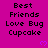 A static image with a bright pink background displays repeated text and small heart symbols.