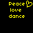 Yellow pixelated text and a heart symbol on black background, with one version showing the heart as part of 'Peace' and another without it.