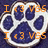A static pixelated icon with a white circular border containing dark blue oval shapes and orange text reading "I <3 VGS" on both top and bottom.