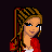 Pixel art contact sheet showing three frames of an animated icon featuring a cartoon woman, her torso, and legs with text "crazy ???" and "of course" below.