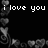 Black background with white pixelated text reading "i love you no words could explain it" surrounded by grayscale heart-shaped floral patterns.
