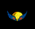 Pixelated icon with yellow central shape, blue curved wings, and red accents; animated sequence shows hand-like appendages extending from center while 'SOM' text appears above.