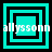 Four cyan and black square frames with white text 'allysson' across each, arranged in a