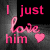 A static contact sheet of two identical animated frames showing pink text and a heart symbol on a dark background with gray transparency.