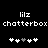 Pixelated text and heart symbols on black background with two identical side-by-side layouts.