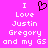Pixelated text on bright pink background with brown heart symbol between two identical phrases.