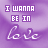 nine identical purple-toned images showing text "I WANNA BE IN love" with varying pixelated color shifts across the letters
