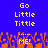 Blue background with yellow pixelated text reading "Go Little Tittle" and "ME!" over orange pixelated flames.