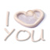 Pixelated graphic shows 'I' vertical, heart symbol, and 'YOU' horizontal on white background.