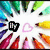 Pixelated static image with central white space surrounded by colorful pixel clusters including black, pink, yellow, orange, red, blue, green, and cyan elements.