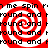 Red and white spiral pattern with black text repeating 'me spin rn me spin round and round and' across the image.